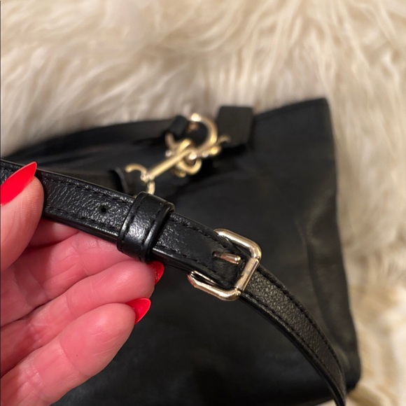 Coach Colette Black Pebbled Leather Tote - Picture 4 of 10